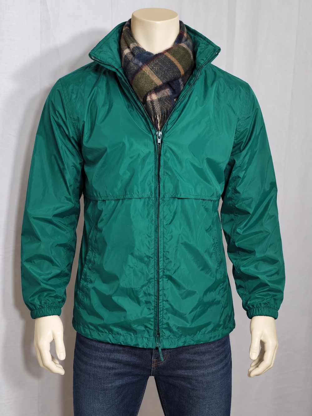 Vintage Eddie Bauer Teal Green Nylon Windbreaker Jacket XL 90s Gorpcore